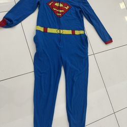 Superman Halloween costume onesie adult medium unisex women men comfy bodysuit heroe