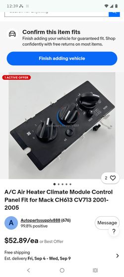 2001-2005 Mack Truck A/C Controller