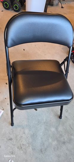 Uline 4 padded chairs-black 400lb capacity