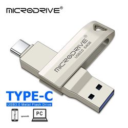 2 in 1 OTG USB-C Flash Pen Drive Metal Memory Stick Usb 3.0 flash Disk 64GB USB3.0 Dual 