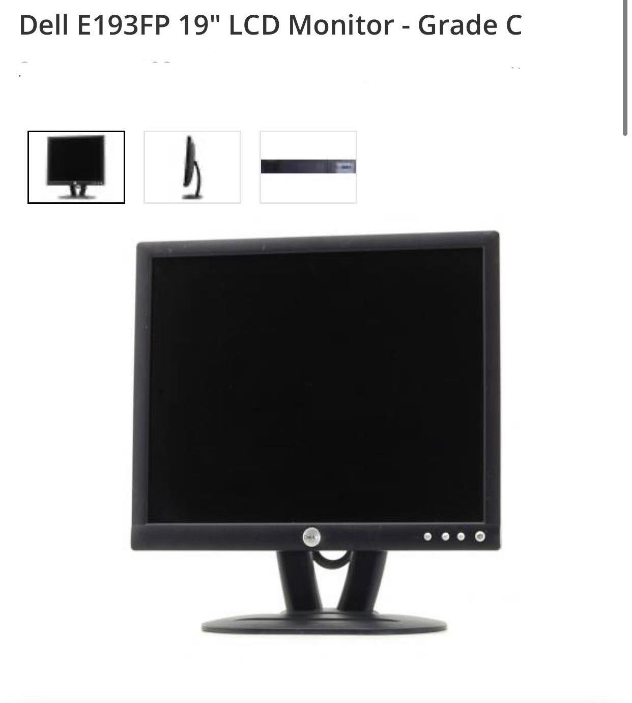 Dell e193fp 19” lcd monitor