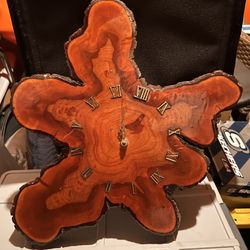 Live Edge Hardwood Wall Clock 