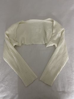 Cream White Cropped Cardigan