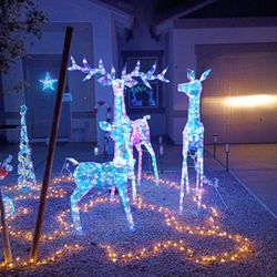 Fully Assembled Iridescent Christmas Decorations