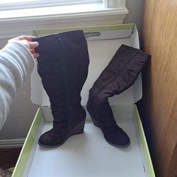 Caress Brown High Heels Boots 