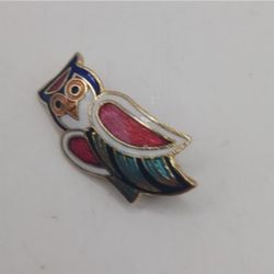 Cloisonne Enamel Pin Brooch Owl Pin Brooch 