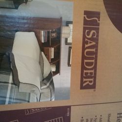 Sauder Solid Oak twin bed set