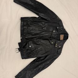Vintage Leather Motorcycle Jacket 