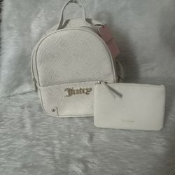 Juicy couture cream, mini backpack, and pouch set
