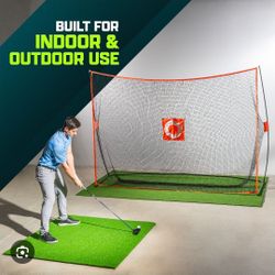 GoSports Golf Practice Net + Hitting Mat Bundle + Chipping Net