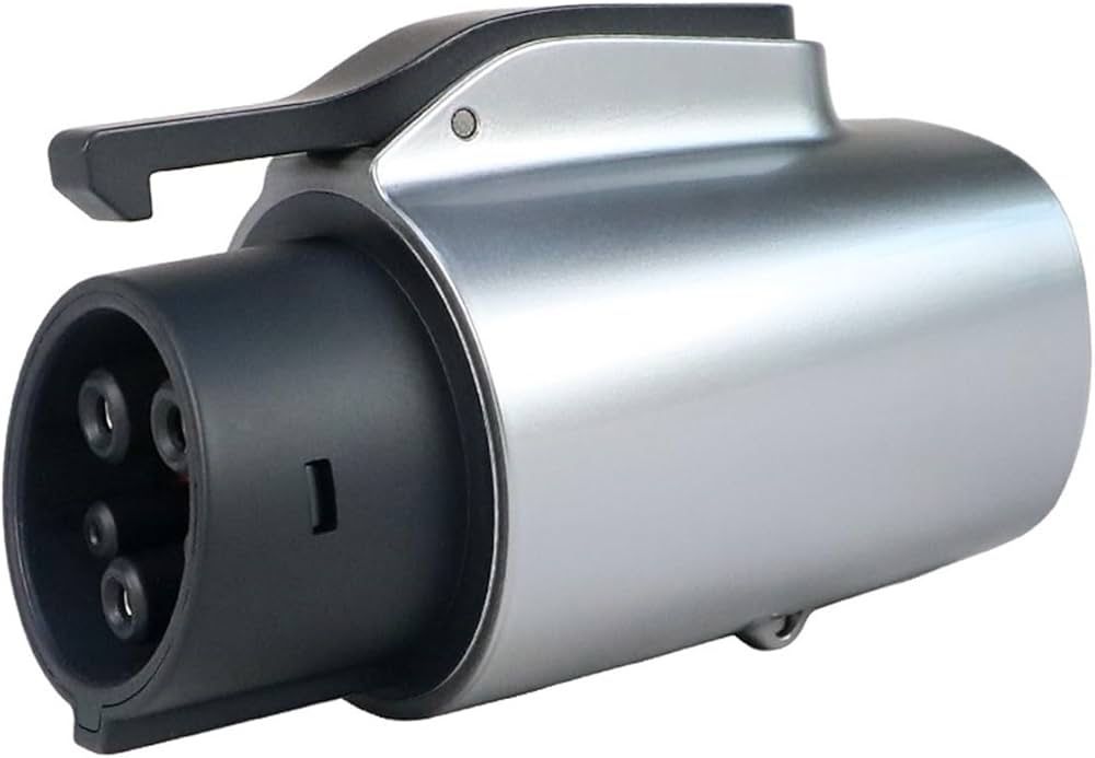 Portable EV Charging Adapter,Tesla To J1772 Adapter,80A Max Charging Adaptor Converter(Adapter silver)