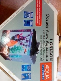 Corner view aquarium 1 gallon