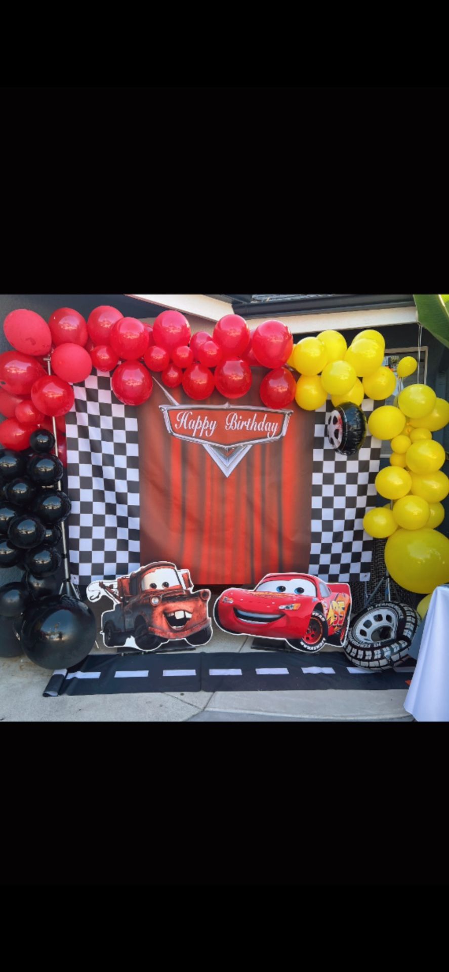 Cars Themed Birthday Back Drop