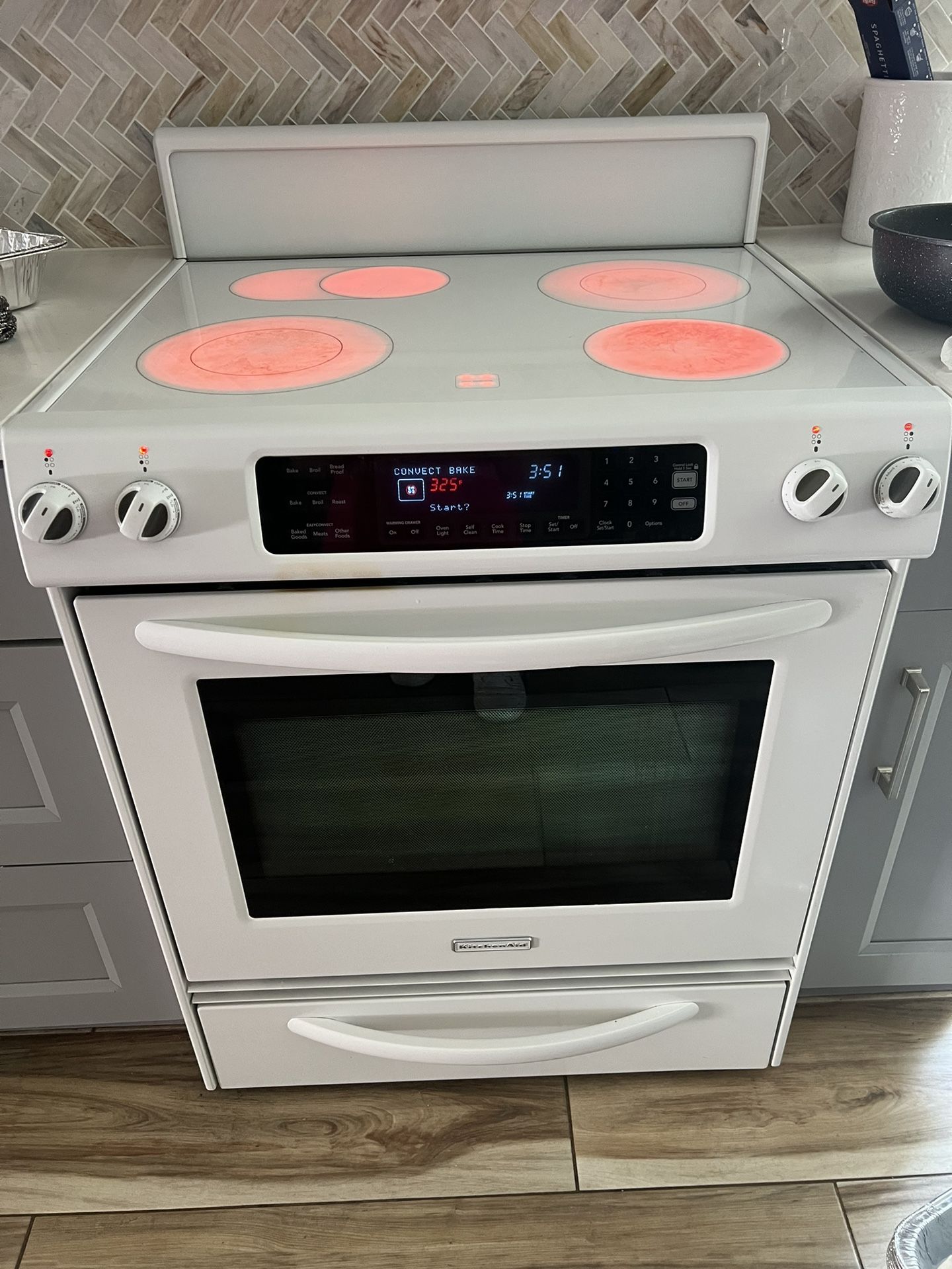 White Electric stove 