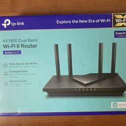 TP-Link AX1800 WiFi 6 Router V4 (Archer AX21) Dual Band Wireless Internet Router  Upgrade your home networking with the TP-Link AX1800 WiFi 6 Router V