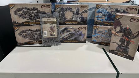 Archon Dungeons & Lasers Pre-Painted Rocky Caves Core Set + Stretch Goals