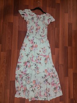 Floral long maxi dress size S