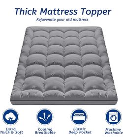 Extra Thick Twin Mattress Topper, 39"x75"