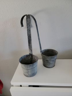 Rustic Metal Hanging Planters