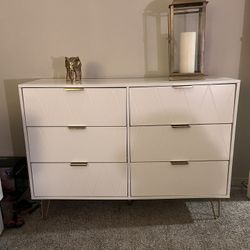 White And Gold Dresser