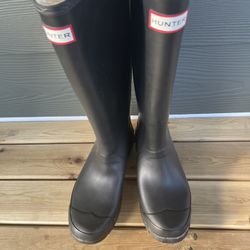Hunter Huntress Black Rain boots Size 7