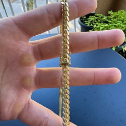 14k Miami Cuban Link Chain 24” Inches Solid Yellow Gold!