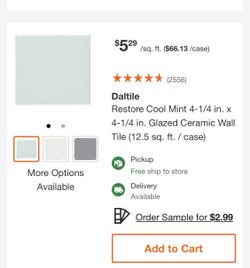 Daltile 4 1/4” Cool Mint Tiles