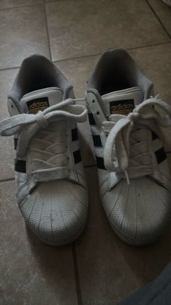 white adidas superstar size 11