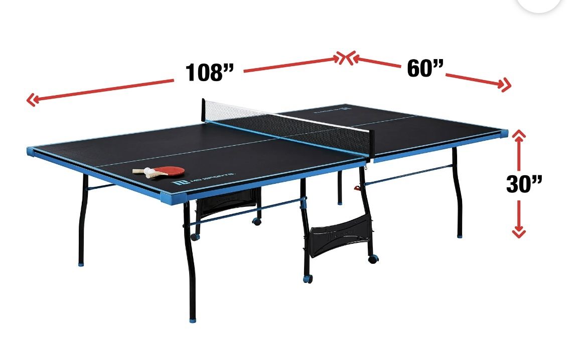 BRAND NEW - MD Sports Official Size Indoor Table Tennis Pong Table – Blue/Black