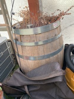 Wine barrel planter