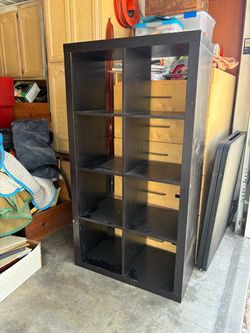 Black Cube Bookcase Shelving Unit