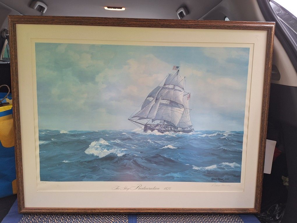 ROBERT MOAK 77/100 SLOOP RESTORATION SIGNED PRINT