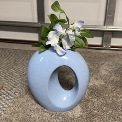 Modern Light Blue Ceramic Decorative Vase