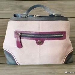NEW COACH Laura Spectator Lavender Purple Pebbled Leather Shoulder Bag #F15145