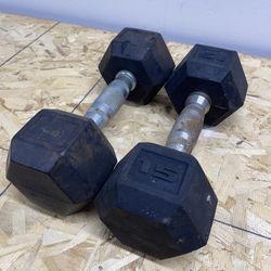 15lbs Dumbbells Weights Hex 