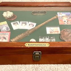 The Game Of Baseball Card Collection Box With Cards.