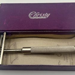 Vintage 1920's Christy Advertiser Single Edge Safety Razor in Original Box