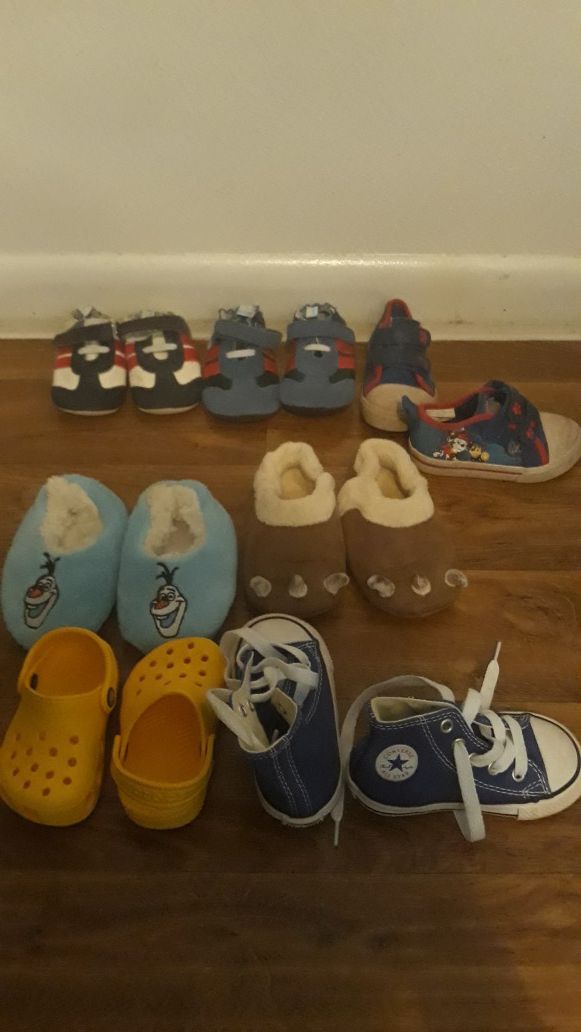 Kids/toddlers shoes. Converse, Crocs, etc.