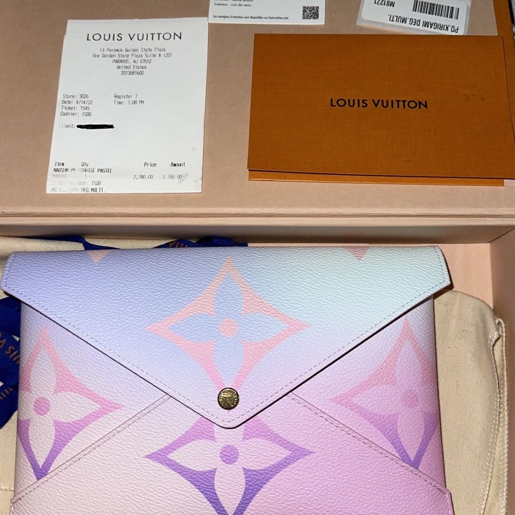 LOUIS VUITTON store bag, box, dust bag and authentication envelope