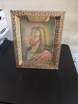 Vintage filiagree metal light frame