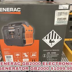 GENERAC GB2000 ELECTRONIC GENERATOR GB2000