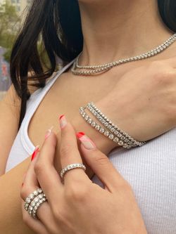 3CT Round Diamond Tennis Bracelet In 14k Rose Gold. 100% Natural & Certified Diamonds Only. 