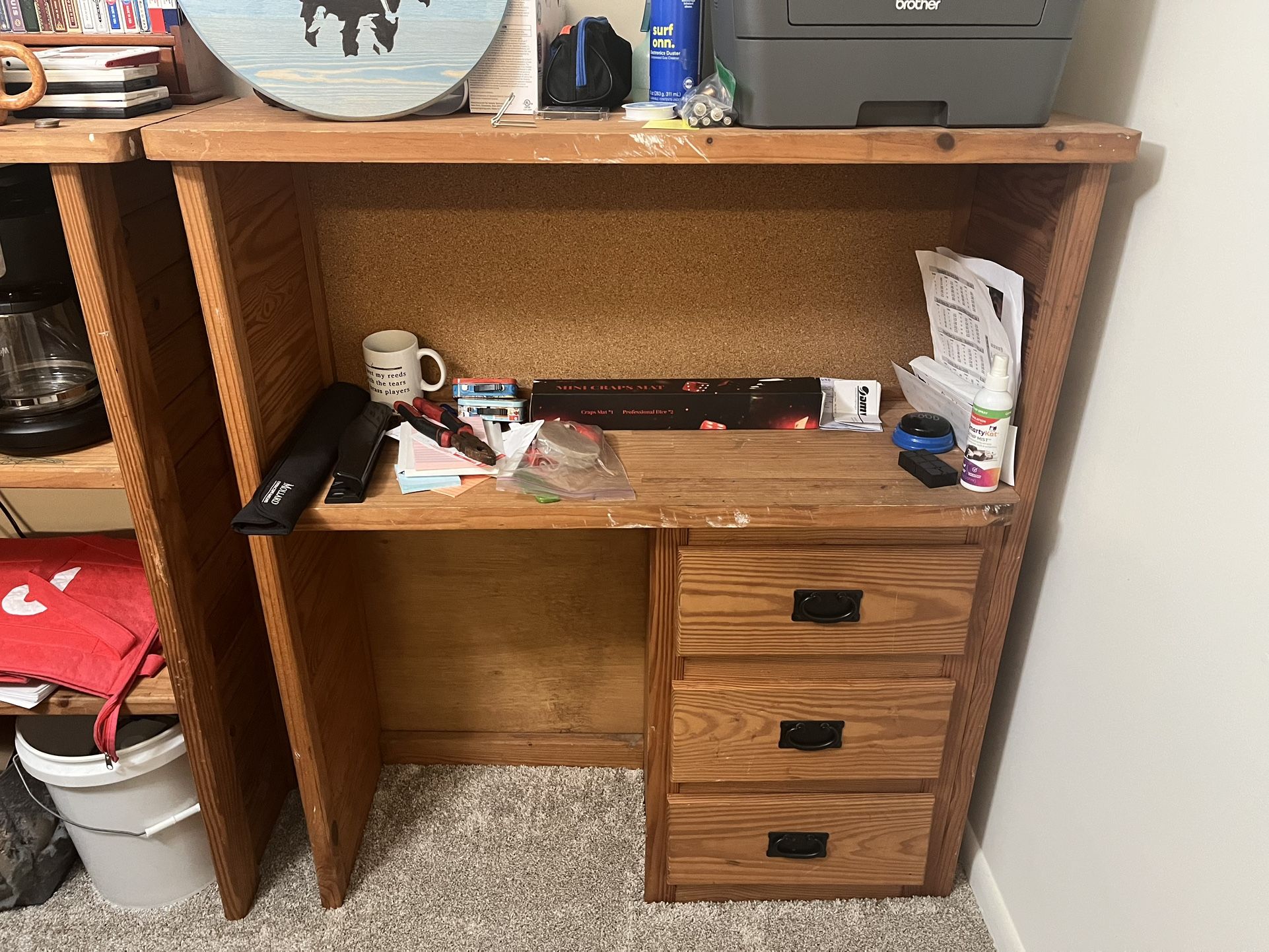 Desk & Storage Shelf