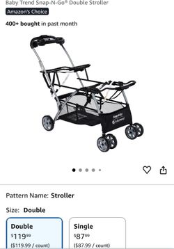 Babytrend snap n go double stroller