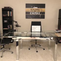 Glass Dining Room Table / Desk 