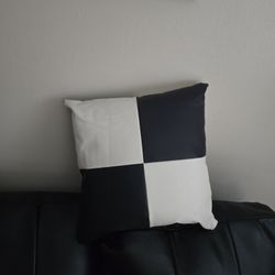 Faux leather pillow