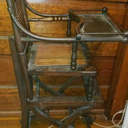 Antique mid 1800s Victorian Convertible Highchair and Stroller
