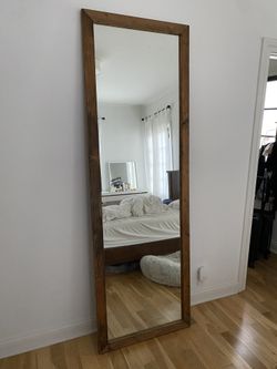 Tall Wood Mirror