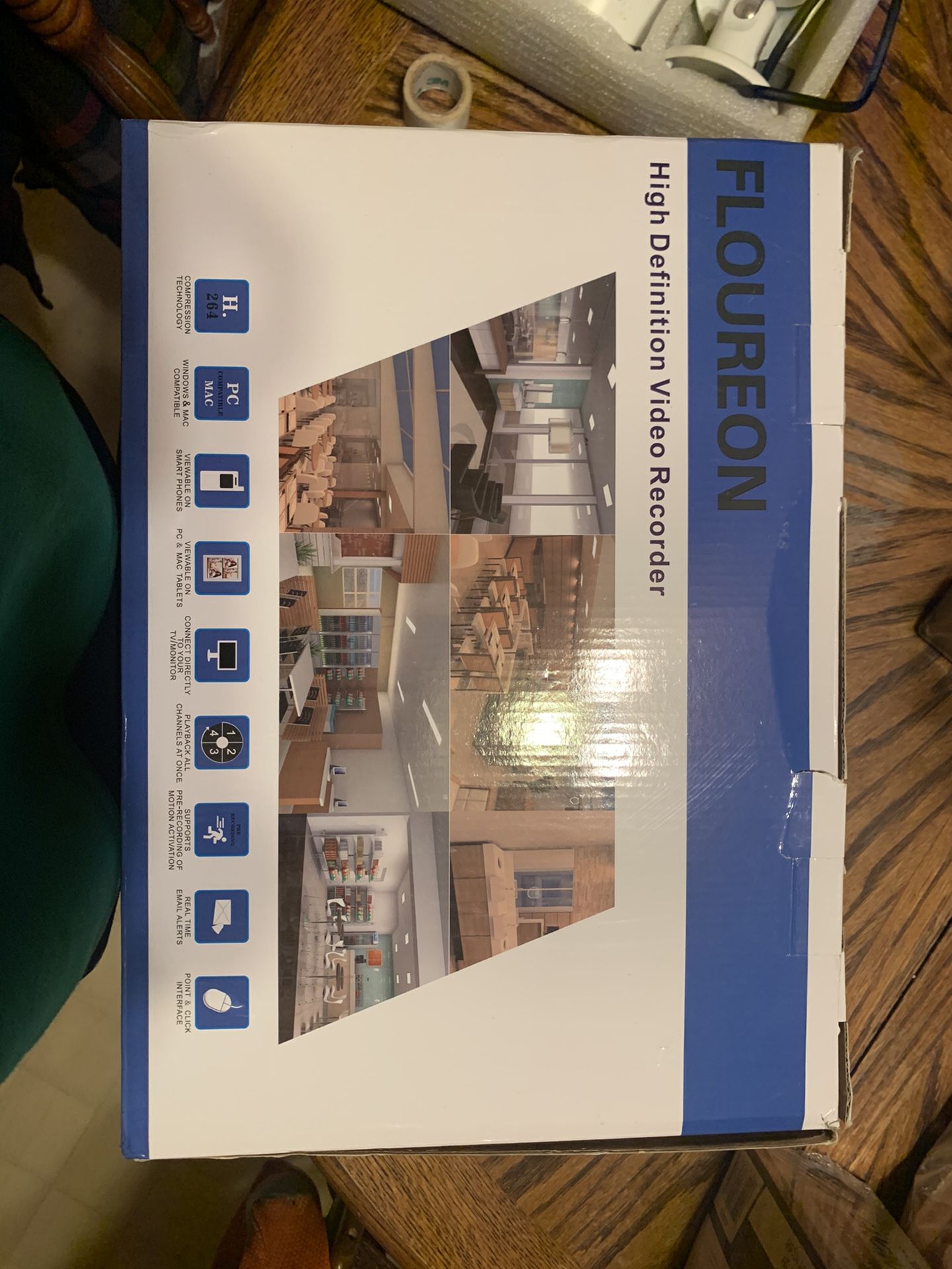 floureon home security camera in box with extra cameras
