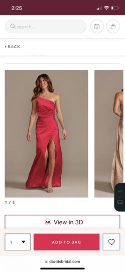Davids Bridal Asymetric Gown
